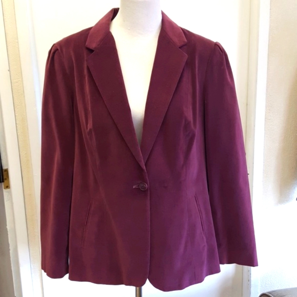 🆑️vintage Plum velvet Blazer - Picture 1 of 4